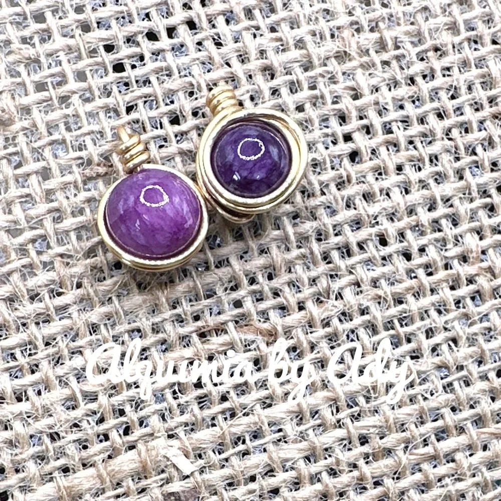 Alquimia Purple and Gold Earrings